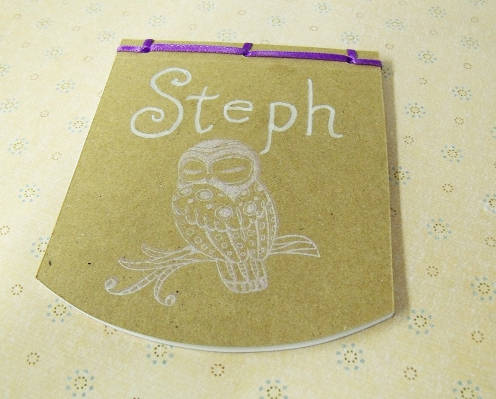 Personalized Note Pad - Your Name Handlettered - Japanese Stab Bound