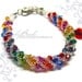 Swarovski bracelet, Dark rainbow twisty Swarovski Crystal Bracelet by CandyBead