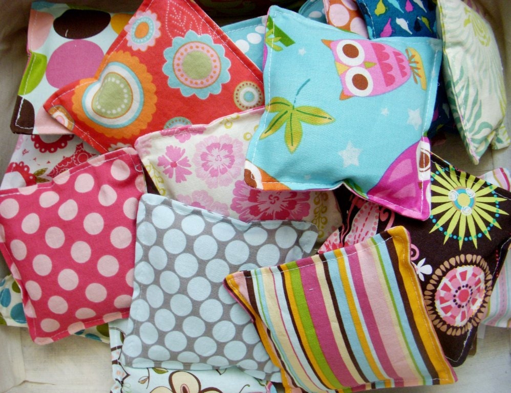 Lavender Sachets - Mixed Prints Set of 6 -  Organic Lavendar-filled sachets