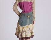 Lace Window Bolero Pink Creamy Yellow Plaid