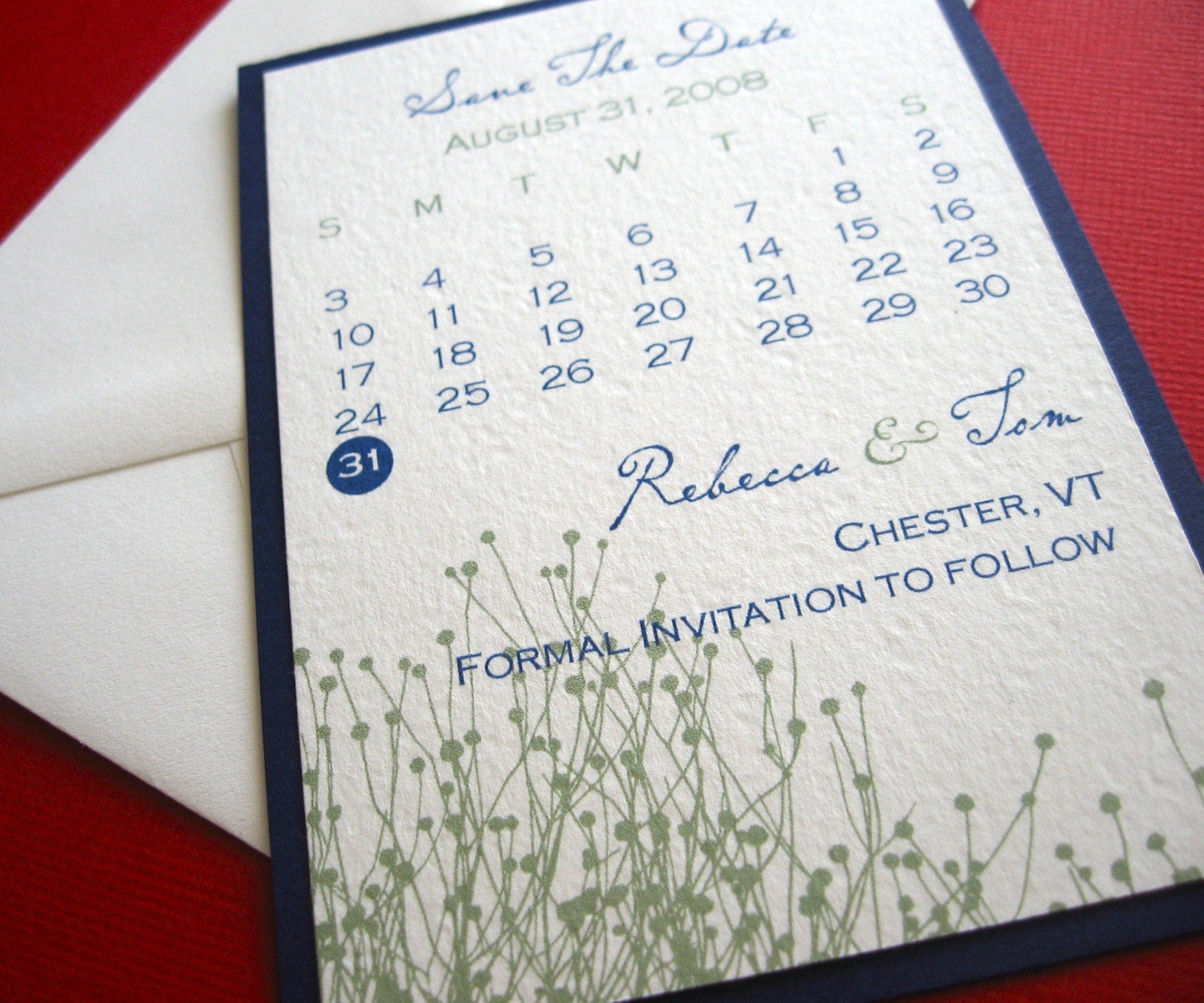RESERVED FOR SASBURY-  Save the Date- calendar, set of 25