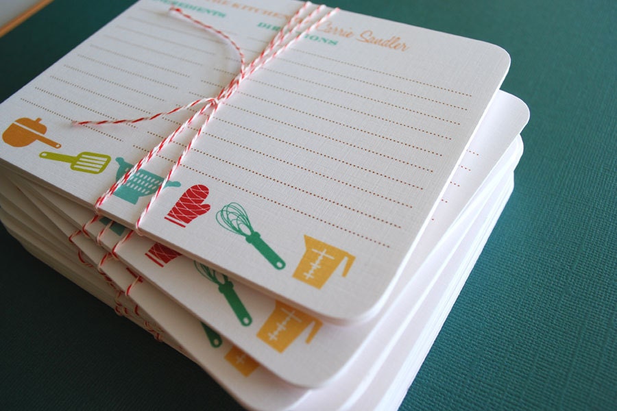 As see on SOUTHERN LIVING Magazine- 2 sets of personalized recipe cards