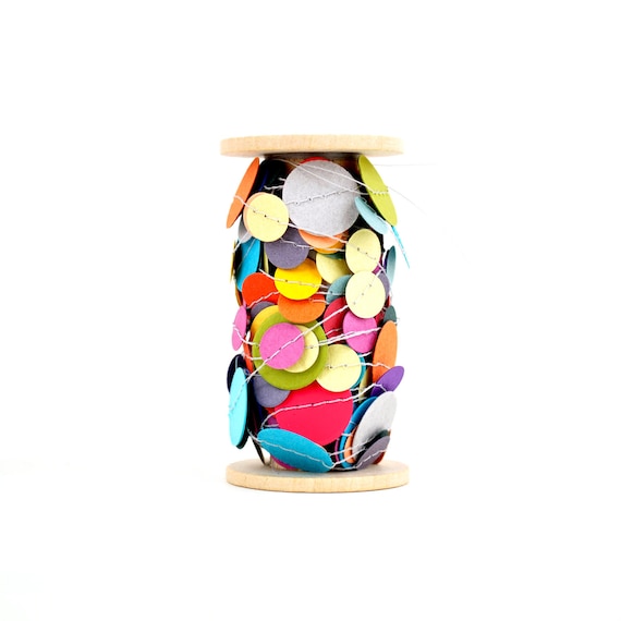 Rainbow Confetti Garland