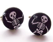 Bony Tony Fabric Covered Button Cufflinks