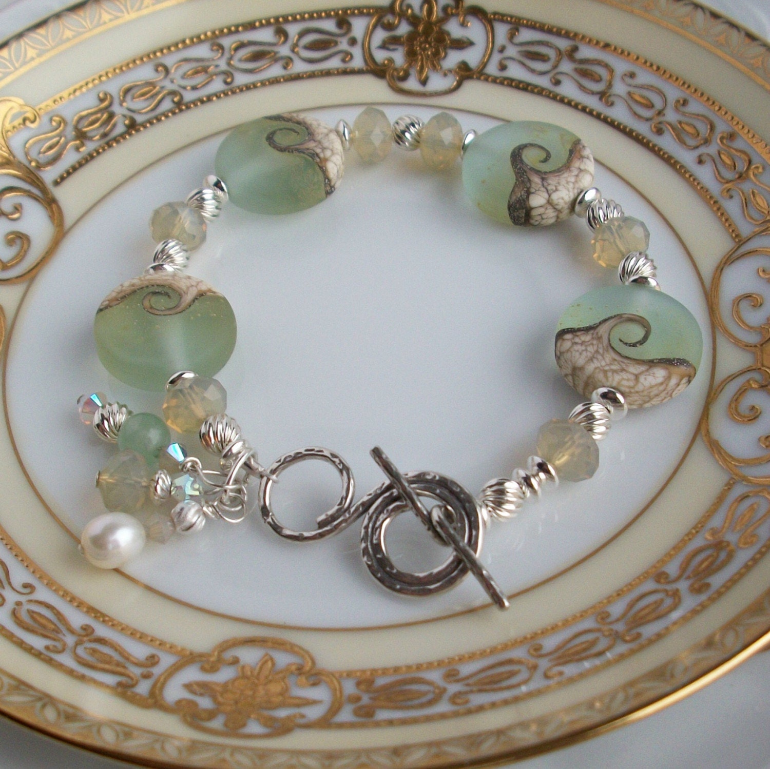 OCEAN'S DANCE ARTISAN LAMPWORK, CRYSTAL Bracelet