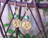 Sweet flower with turquoise earrings