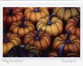 Baby Pumpkins - Set of 4 - Blank - Handmade - Photo Greeting Cards - Note Cards - Orange - Harvest - Seasonal - Thanksgiving