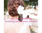 Ivory Gwyneth Gardenia Bridal Hair Flower Clip