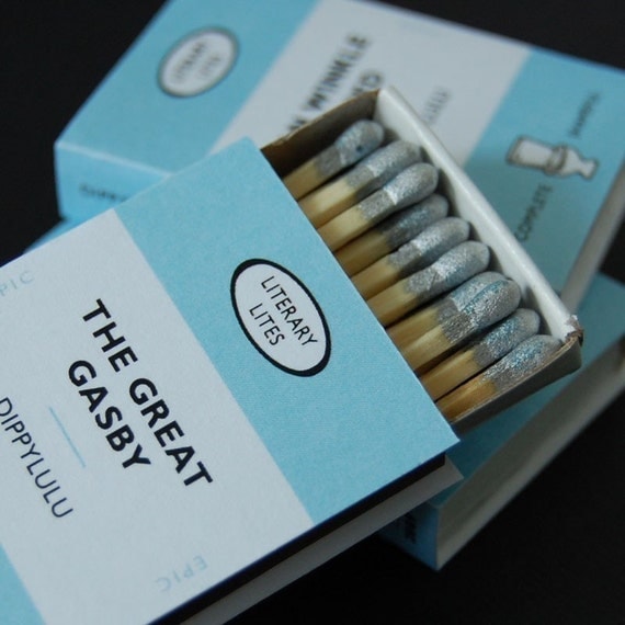 Literary Lites double set of matchboxes x 6 -- When the air thickens, so should the plot