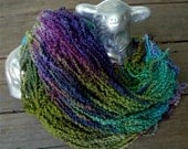 Hand Dyed Wool Yarn, Slubby Nubby, Mermaid Colors