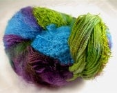 Hand Dyed Wool Yarn, 600 yards, 'Mermaid' colorway, Knitting for Shawls, Vests