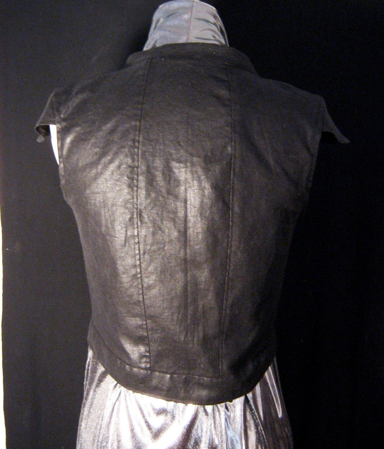 Tough Chick, short waxed linen jacket- Custom Sized