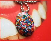 Sweet Tooth - Rainbow Candy Sprinkles Resin Necklace