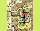 Eat Sushi - Collage Fine-Art Print - 8x10