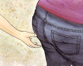 Butt Grab digital print