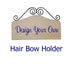 Hair BOW and Clip HOLDER - U Select COLORs - shabby chic - all custom order  lavender, hot pink, brown, turqouise, blue polka dots stripes