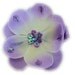 Hair Clip for Girls - Lilac Flower Hair Clippie - Add to Headband - Pretty Floral Hair Bow with no slip velcro