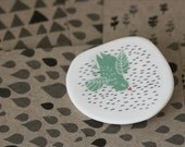 Cloud bird - Sage - Porcelain Brooch
