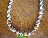 Hemp Necklace with Wooden Beads and Frog ""SALE""