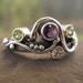 sterling silver with natural amethyst and peridot . (( Secret Garden Ring )) . READY TO SHIP in size 7