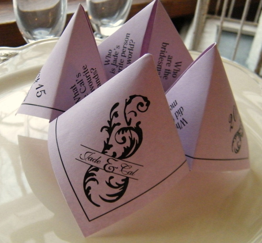 Cootie Catchers- Origami Wedding Favors- Set of 50