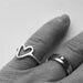Sterling Silver Open Heart Ring Size 6