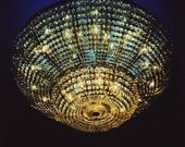 glamour, 8x10 METALLIC archival print photograph of vintage 1980s chandelier