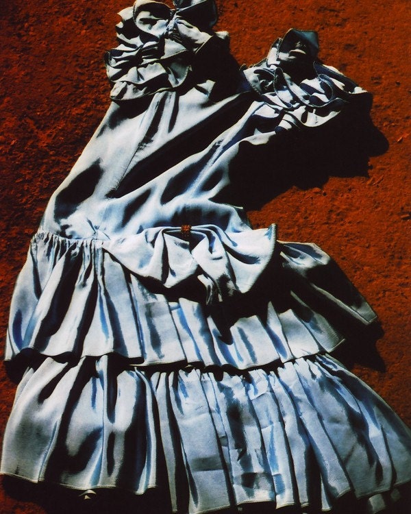 prom dress, 8x10 archival print fashion photograph of vintage 80s dress