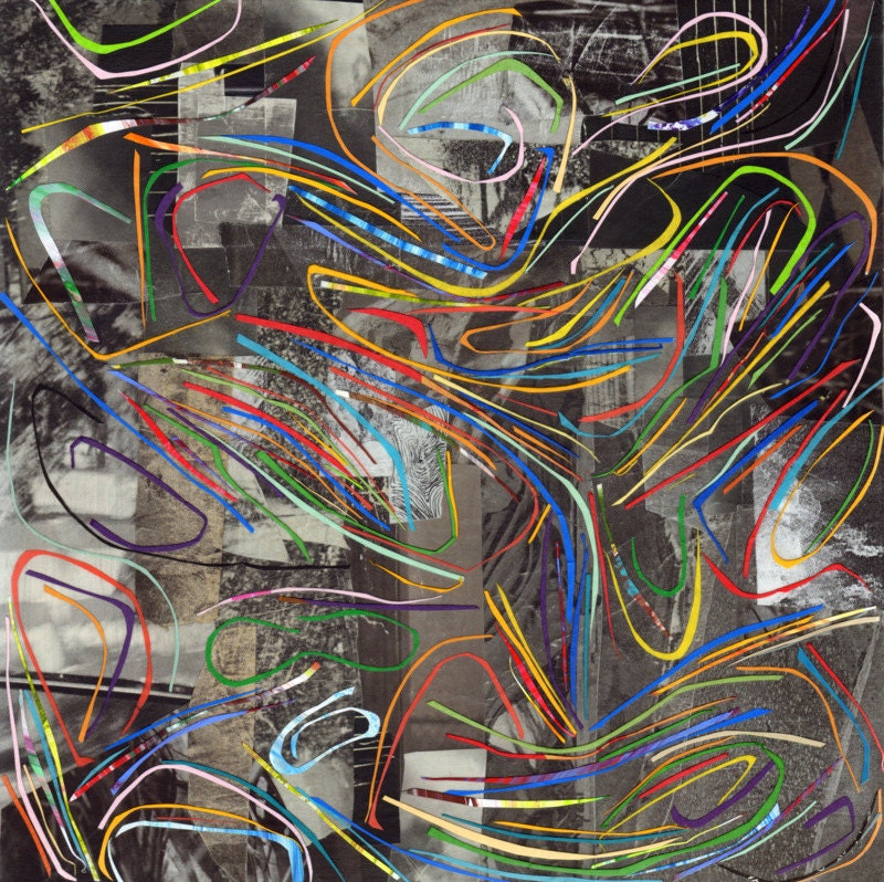 Dreaming (Some Things Are Fuzzy) - Original Collage on Board