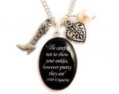 Victorian necklace Etiquette inspired - Be careful not to show your ankles, however pretty they are