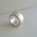 Wide Brushed Custom Sterling Silver Band Mens or Womens
