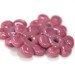 Lampwork Glass Flower Handmade Beads Raspberry Pink Discs made to order