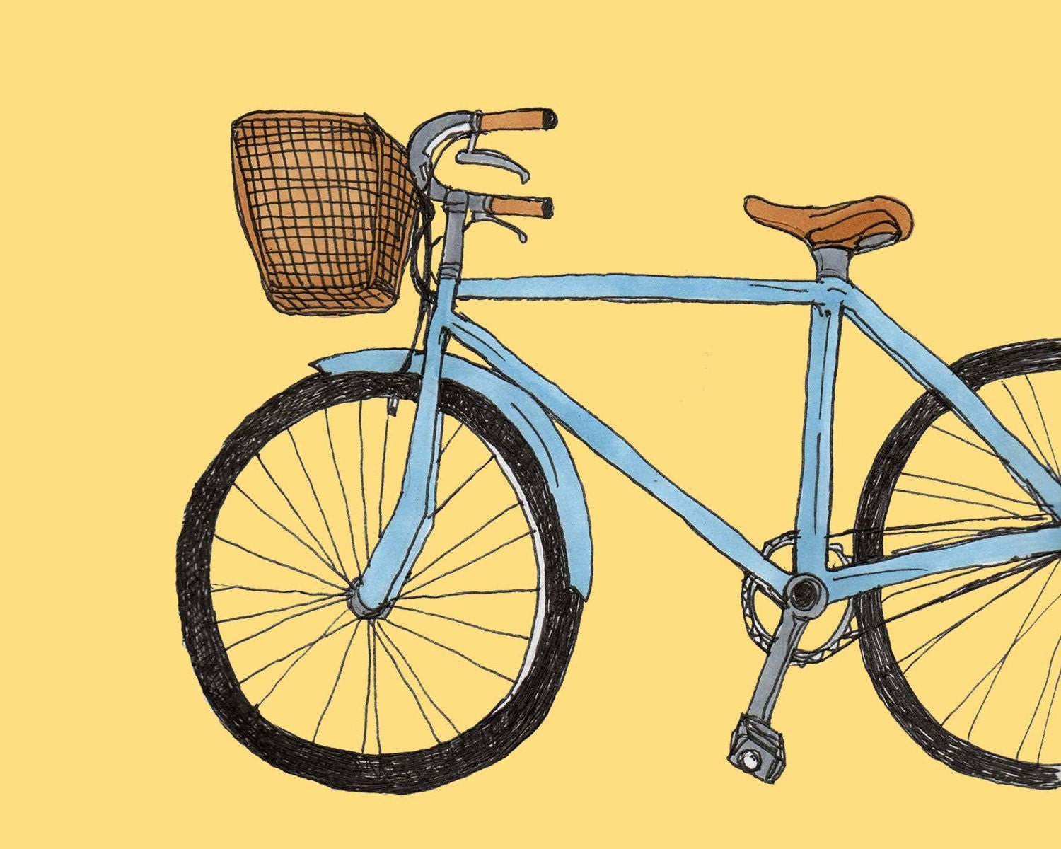 Blue Bike Print