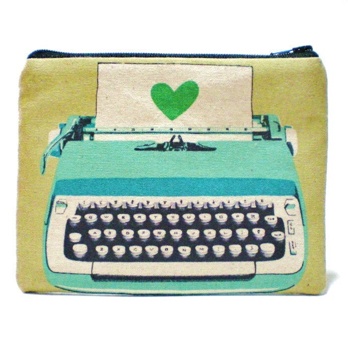 Typewriter Love Zipper Pouch
