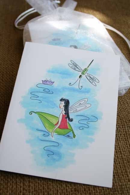 Notecards - Fairy and Dragonfly - Set of Six