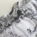 Plus Size women Black & White Toile ruffled Knit Dress 2X  3X recycled clothing