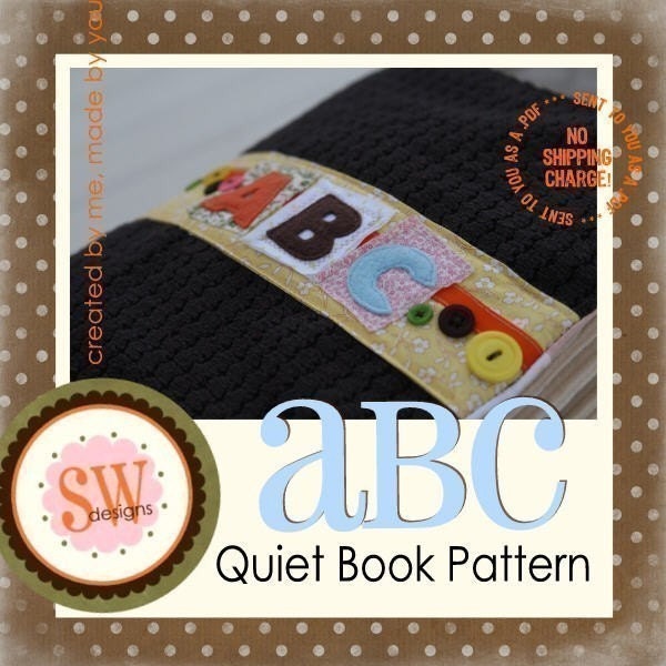 PATTERN for ABC Activity Book - all 26 letters - digital .PDF download
