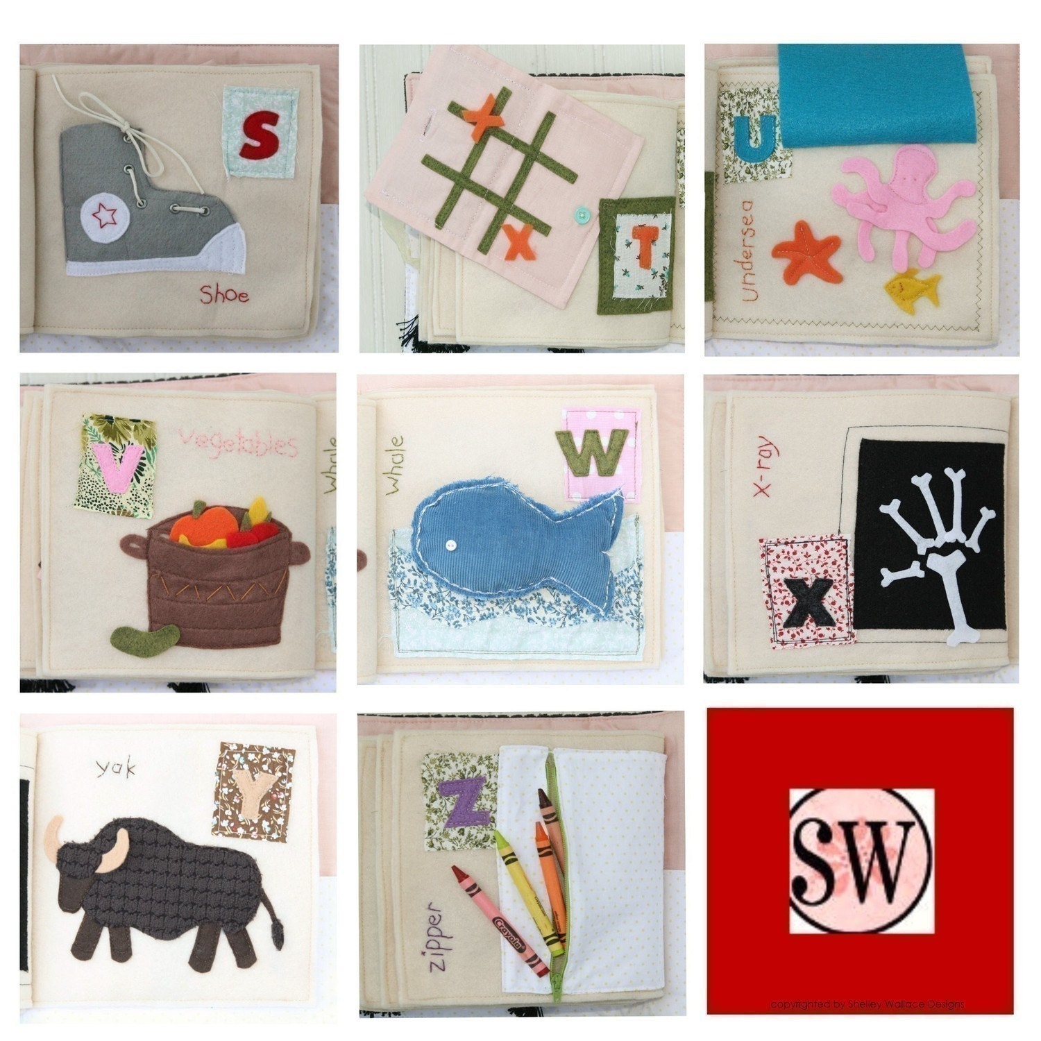 PATTERN for ABC Activity Book - all 26 letters - digital .PDF download