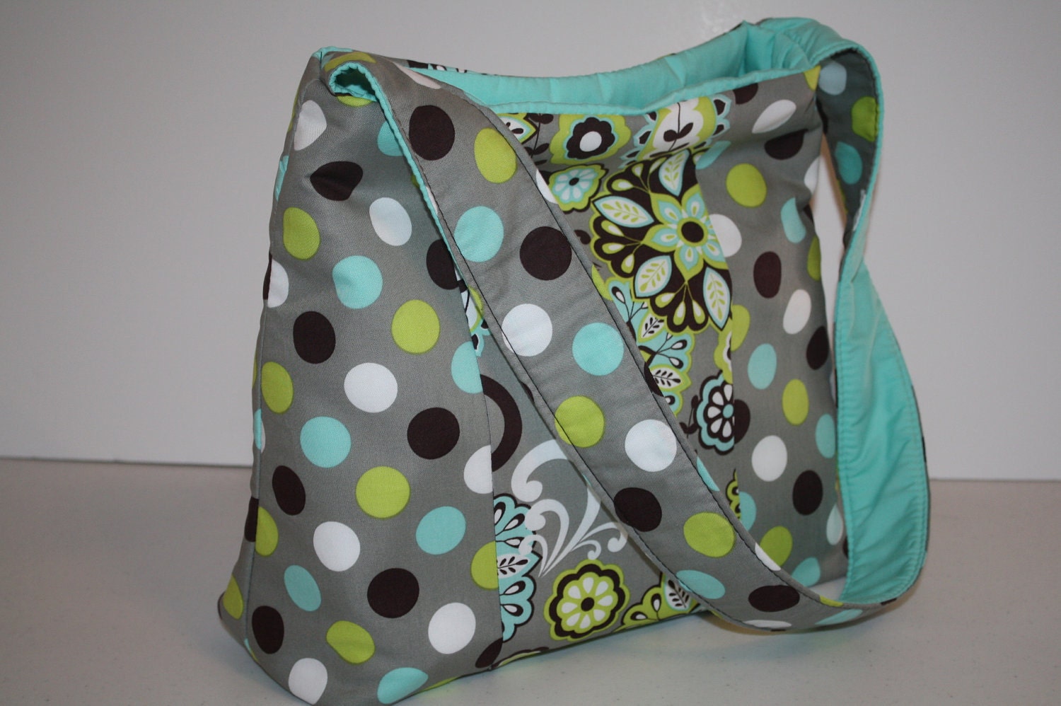 Digital Slr CAMERA Bag dslr  camera bag  lens case Purse Womens Hobo Market aqua lime grey / Messenger strap  Foam padding