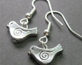 Earrings little silver birds