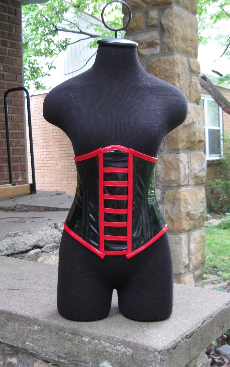 wicked games underbust corset in PVC made to order