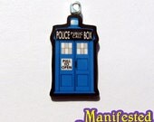 Police Box Cell Phone Charm
