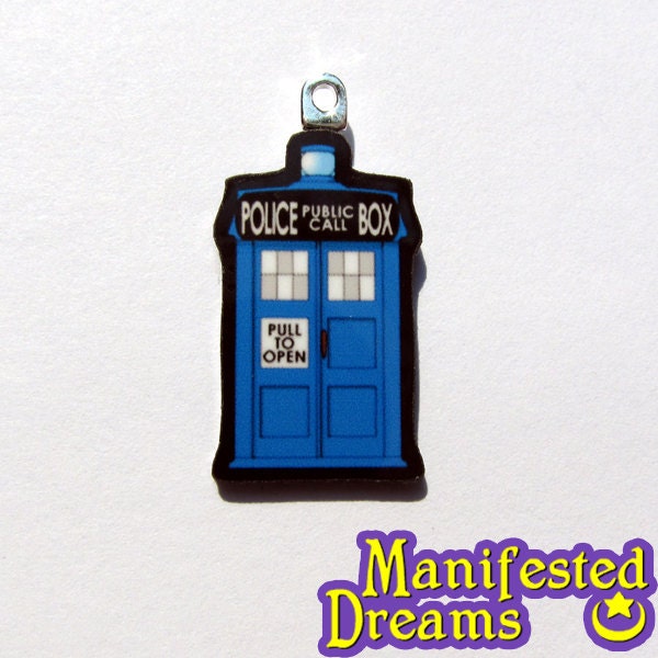 Police Box Cell Phone Charm
