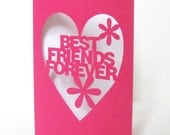 Best Friends Forever Hand Cut Greeting Card