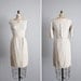 1950s vintage Miss Bergdorf silk taupe dress set