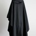 vintage black wool hooded cape