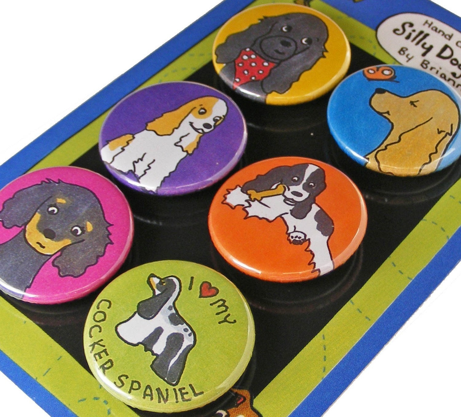 American Cocker Spaniel Magnet Set