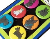 Sottish Terrier Silly Dog Magnet Set