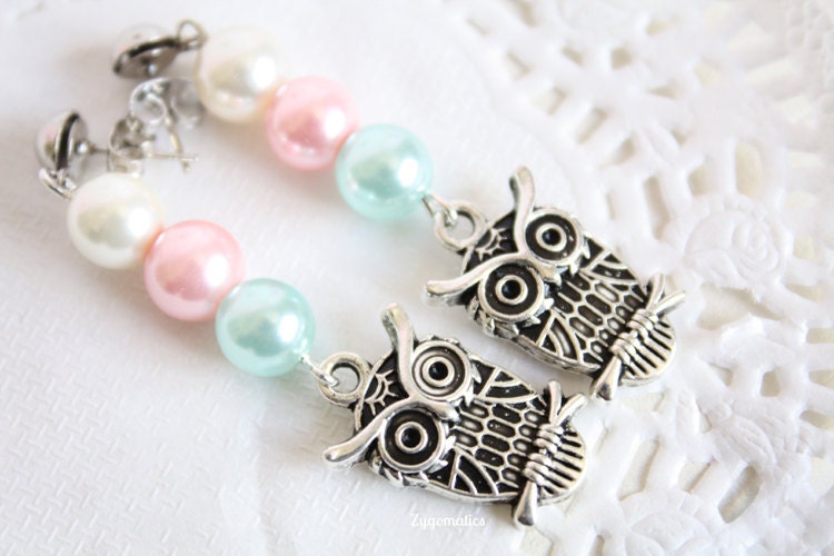 Pastel Owls Earrings