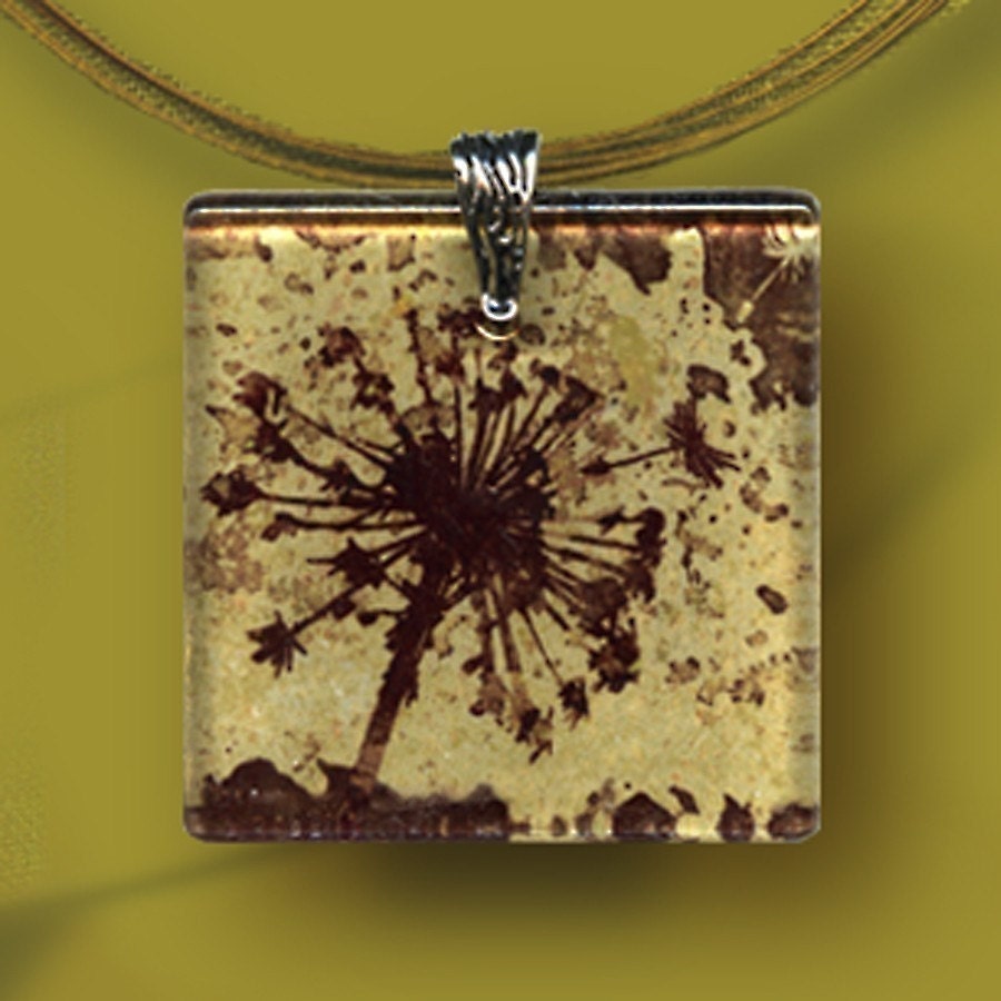 Dandelion Dreams Necklace - GeoForms-Reversible Glass Art